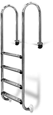 Einbauleiter Trendline eng 4-stufig Poolleiter V2A Ø 42 mm Holm