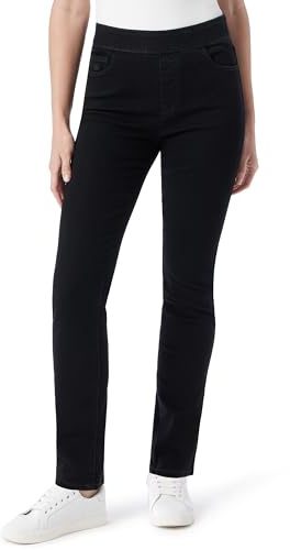 Gloria Vanderbilt Amanda Jean Taille Haute Standard à Enfiler pour Femme, Black Rinse, 48