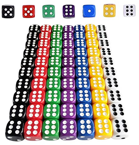 HUAZIZ 70 Stücke Sechsseitiger Würfel,Würfel Set, Farben Würfel Set, Würfelspiele Tischspiele, Würfel Bunt Set, Polyedrisch Würfel Set (14 mm)