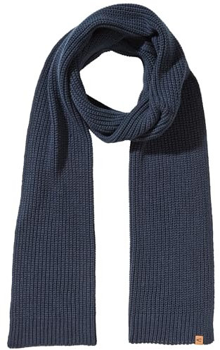 camel active Damen Strickschal aus reiner Baumwolle Dunkelblau, womenswear-OS