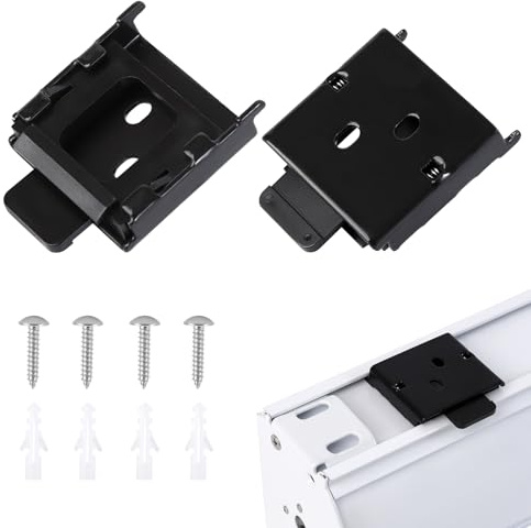 Metal Mounting Brackets Roller Blind Buckles Universal Replacement for Roller Shade (Black)