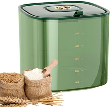 Aufbewahrungsbox Küche – 5 kg luftdichter Vorratsbehälter für Reis und Getreide, große Lebensmittelbehälter | Reisaufbewahrungsbox mit hoher Kapazität, Küche & Speisekammer, großer Reisspender
