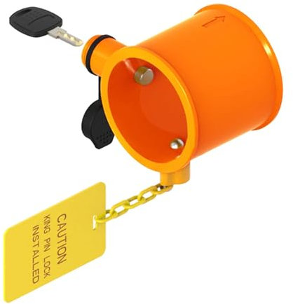 Husoiuy Verrous d'attelage de remorque avec Panneau d'avertissement - Cadenas sécurisé pour remorque King-Pin, antivol, Construction Robuste