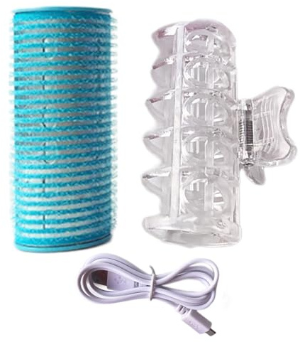 Bigodini Autoadesivi, Bigodino Per Bang, Rullo per capelli USB, Ferro arricciacapelli elettrici, autoadesivi, efficienti per tutti i tipi di capelli, soluzione termica portatile