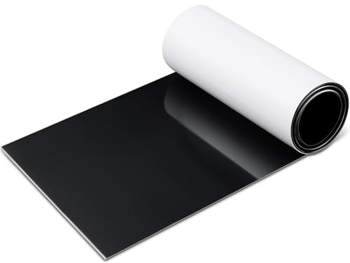 Fullhawl Large Silicone Furniture Pads 8 x 40 Inch Non Slip Self Adhesive Heavy Duty Cuttable Strip Roll Felt Sheet Tape for Protecting Hardwood Floors Chair Wall, Black