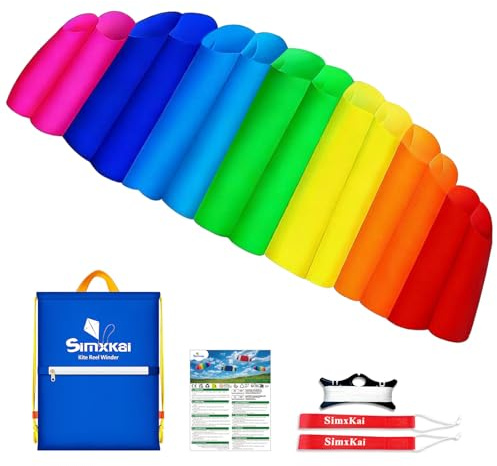 Simxkai 2-Line Mat Kite for Beginners & Enthusiasts – Complete Set with 2×25 m Line on Winder
