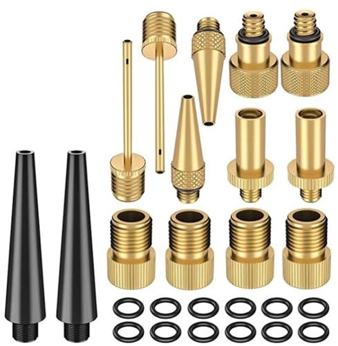 26PCS Pack Bike Valve Adapters, Ergonomic Pump Connectors for Schrader Presta Dunlop