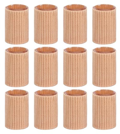 12 Proteggi Dita Piedi in Fibra e Silicone, Tubolari per Dita con Protezione per Calli e Vesciche, Dimensione 3x2cm, Comfort e Traspirante, Ideale per Camminare