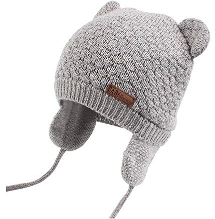 DRESHOW Unisex Baby Mütze Süßer Bär Kleinkind Earflap Beanie Warm für Herbst Wintermütze