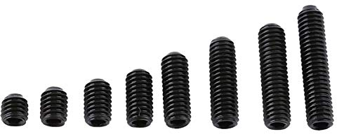 aqxreight Assortiment Vis sans Tête Hexagonal Noir M3, 200 pièces M3 Grade 12.9 Vis de serrage à tête creuse en acier au carbone Attaches 3/4/5/6/8/10/12 / 14mm