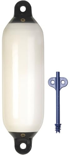 Dan-Fender - Strapazierfähiger Bootsfender - 827-F03 - Eierschale - Stoßstange für Boote 8,5 m - 11 m - starkes und gründlich getestetes flexibles PVC - Schutz bei allen Wetterbedingungen -