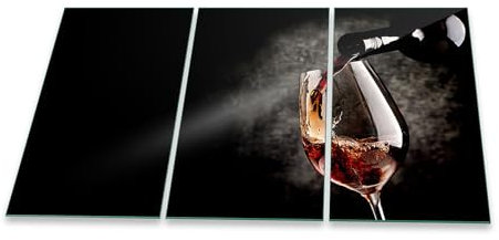 Spislock Ceranfeld 3-delad 3 x 30 x 52 svart vin sötsaker kokplattor skydd glas dekoration