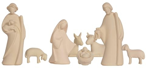 Akantus Krippe Leonardo Krippenfiguren: 8er Set (8,5 cm, Natur)