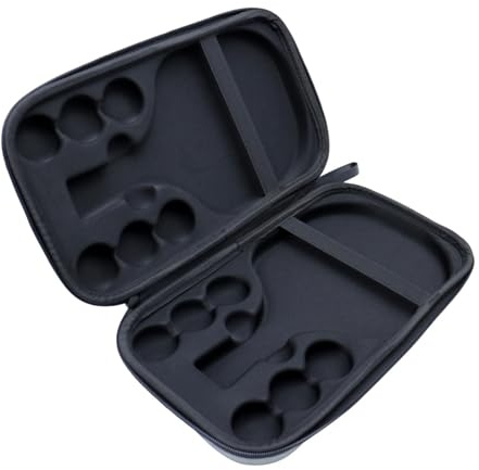 Baoblaze Hard Shell Ping Pong Paddle Case Table Tennis Bat Case Padel Racket Bag Storage Box Table Tennis Racket Cover Carrying Bag for Sports Organizer Bags,Black for 2 Paddle(with Lining)