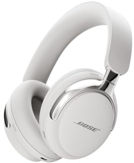 Bose QuietComfort Ultra (2ª Gen) cuffie wireless over-ear con Bluetooth, audio spaziale, cancellazione del rumore, microfono, durata della batteria fino a 30 ore, bianco fumo