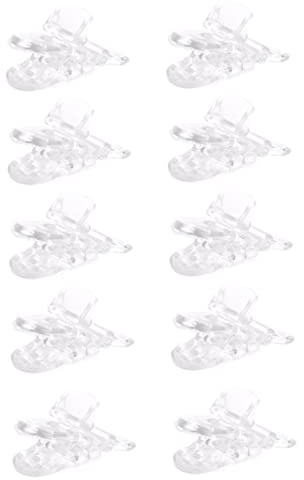 10 Uds. Clip de plástico transparente para chupete, insignia, Clips para chupetes, herramienta de suministros de artesanía, Clips de suspensión para varios proyectos de bricolaje