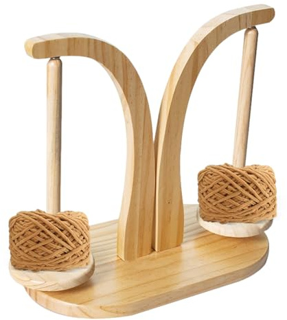 Fiber Twists Base - Wooden Rotating Crafts Spindle, Magnetic Holder with Balanced Glide Feature | Knitting Crochet Embroidery DIY Workshop Use Scenario Creative Art Making Outdoor Studio