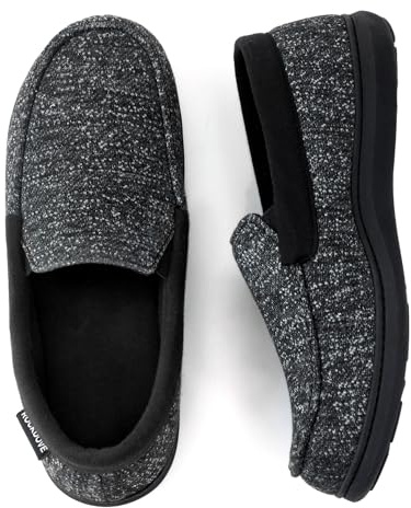 RockDove Men's SILVADUR Anti-Odor Moc Slipper, Size 7 UK Men, Black