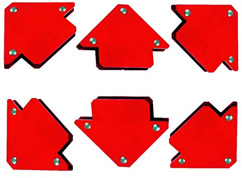 Proteco-Werkzeug® Set 6 St. Schweißmagnet Schweissmagnet Montagewinkel Schweißwinkel Magnetwinkel 22 kg 90 x 90 mm