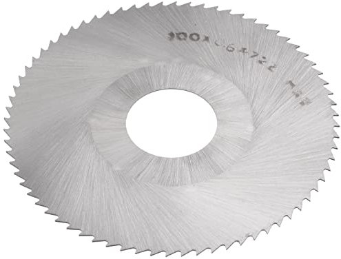 sourcing map Circular Sierra Hoja 100mm (4) Diámetro 0,6mm Grosor 72 Dientes 6542 Alta Velocidad Acero (HSS) barrenado Cortador con 27mm Eje para Madera PVC Aluminio Corte
