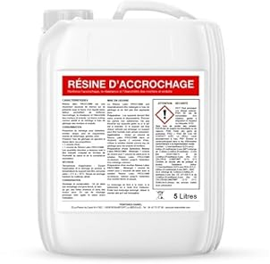 Résine d'accrochage, adjuvant ciment, mortier, béton, améliore la résistance, l'imperméabilité, la dureté - Résine latex PROCOM 5 litres