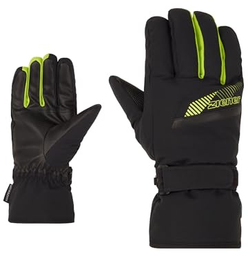 Ziener herr GORDANUS skidhandskar/vintersport | vattentät, PFC-fri, svart.lime, 10