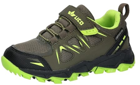 Lico Allen Vs Chaussures de Course Cross Unisexes pour Enfant, Vert Olive/Citron, 25 EU