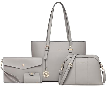 Miss Lulu Sac Fourre-Tout Femme 4 en 1 Grand Sac à Main,Matériau Durable avec compartiments organisés pour Shopping École Offic