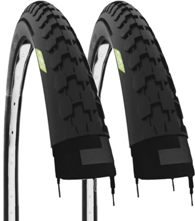 2 PNEUS 26 x 1 1/2 (40-584) Noirs 26 Vintage Ballon Ville Bike, Noir