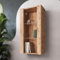 Komodee, Hängende Vitrine Schrank Tivoli, Wotan/Wotan, Breite 50cm x Höhe 100cm 50cm x Tiefe 29cm, 2 Regalböden, für Wohnzimmer, Schlafzimmer, Eingang
