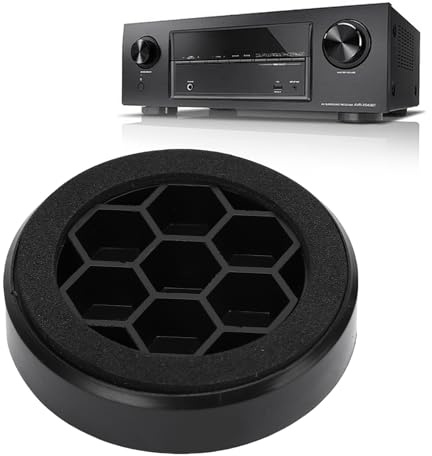 Annadue 25 Datorer Högtalare Isoleringsfötter, 56 Mm X 15mm Plastskum Anti Vibrationsdynor med överlägsen Stötdämpning för Förstärkare CD DVD -spelare Högtalare
