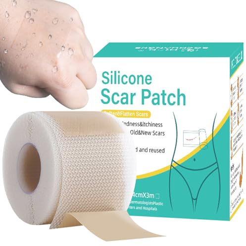 Silicone Scar Sheets 4Cm x 3M - Unihuby Scar Tape for Wrinkles Scar Removal Sheets for C Sections Silicone Tapes Tattoo Cover Up Tapes Tattoo Cover Up Patch