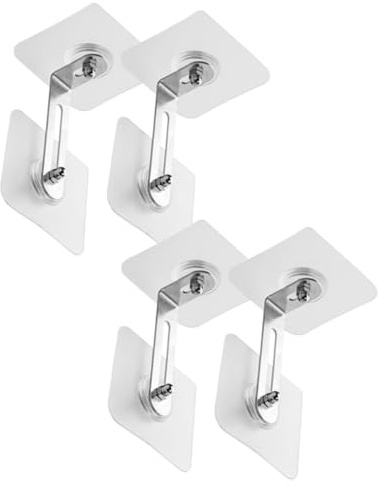 TOPPERFUN 4piezas Dispositivo Anticaída Anclajes Adhesivos sin Perforaciones para Muebles Estanterías Cómodas Anclaje Pared Seguridad Bebés