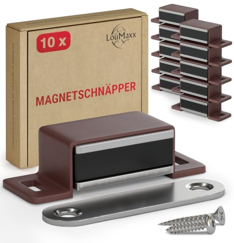 Loumaxx chiusura magnetica, per porta, mobili, porta dell’armadio , Marrone