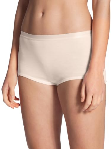 CALIDA True Confidence Panty, high waist femmes, en laine et soie, fines côtes, thermorégulateur et neutralisant les odeurs