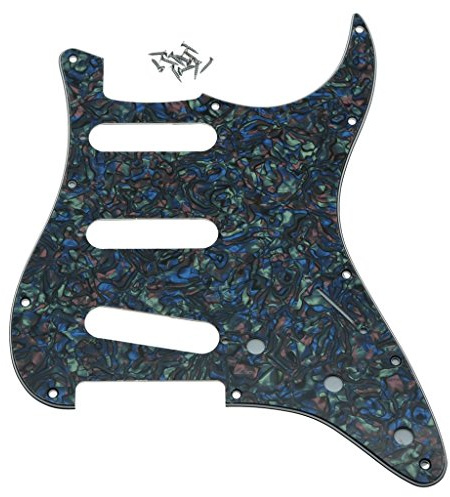Dopro 11 hål vintage 62 Strat ST SSS enkel spole pickups gitarr pickguard repplatta med skruvar för American Fender 62 Stratocaster Abalone Pearl