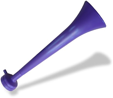 FUN FAN LINE - 3er-Pack Vuvuzelas aus Widerstandsfähigem Kunststoff | Animationstrompeten für Fußball, Sportveranstaltungen und Partys | Hupe Extremer Lärm 120 DB | Partyzubehör für Fans (Violett)