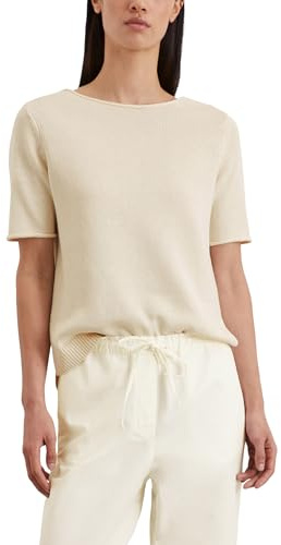 Marc OߴPolo Jersey de manga corta de punto Mujer Regular Fit, Blanco Sucio (Natural Cotton), L