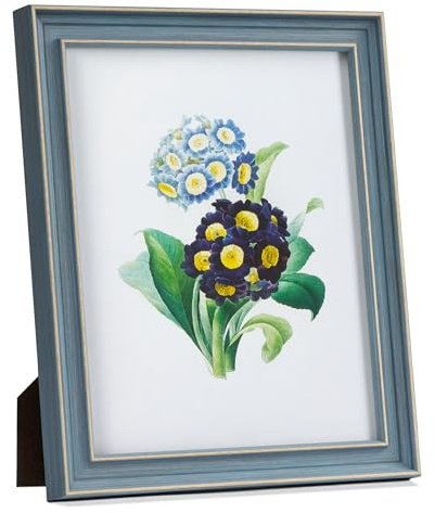 Sonefreiy 8x10 Picture Frame, Blue Seaside Vintage Retro 8 x 10 Photo Frame Desk and Wall Hanging Gift for Mom Grandma Father Family Friends Wedding