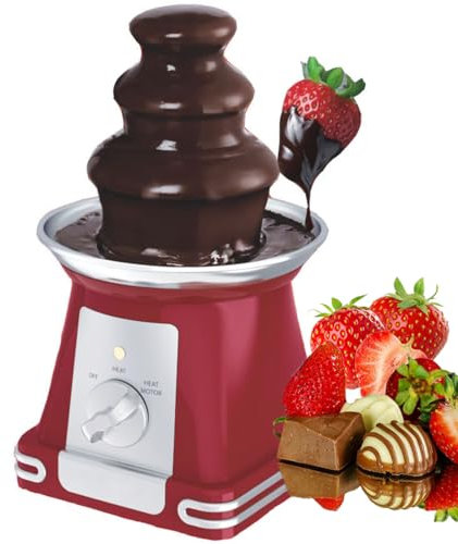 Chocolate Fountain Machine, 3-Tier Chocolate Melting Tower with Temperature Adjustable Settings, Detachable, 65W Electric Chocolate Fondue Fountain Machine for Outdoor, Wedding, Hotel