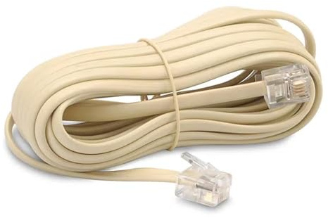 Glowster Cable telefónico espiral de 3 m, color blanco, ideal para conexiones de voz y transmisión de datos.