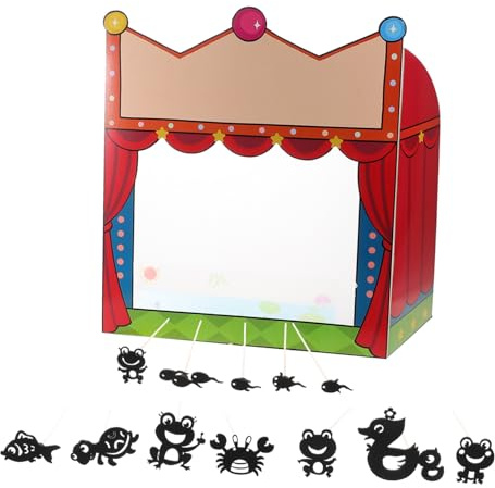 iplusmile Kit de Teatro de Marionetas de Sombras para Aula Creativo DIY con Personajes y Accesorios para Actividades Educativas y Manualidades Infantiles
