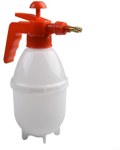 0.8 L Hand Pressure Sprayer Bottle for Car Washing Garden Use – Pressurized Spray Water Bottle with Configurable Brass Nozzle Plus Safety Valve 1 Pack