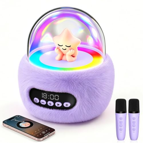 Trigowalt Karaoke Maschine mit 2 Bluetooth Mikrofonen für Kinder 3-8 Jahre