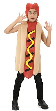 Leadtex Children's Hot Dog Costume-Funny Halloween Costumes,Size Standard 6-10years.
