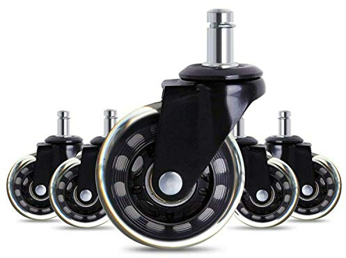 Glamexx24 Hallo Home® Bürostuhl Rollen 11 x 20 mm, 5er Set Hartbodenrollen, leise und weiche Keine Kratzer im Boden