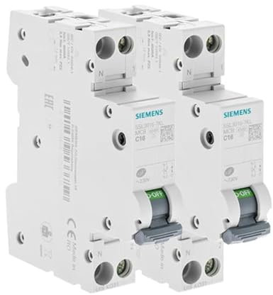 Leitungsschutzschalter, Phase + Neutral, 16 A, 2 Stück