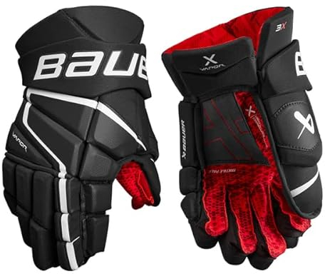 Bauer Vapor 3X Handschuhe Intermediate, Größe:12 Zoll, Farbe:schwarz/weiß