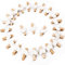 Vicloon Mini Pinces Déco, 90 PCS Mini Pinces à Linge en Bois, Petites Pinces à Linge en Bois pour Mariage, Noël St Valentin, Travaux Manuels, Photo Clip, Décoration de la Maison (Amour)