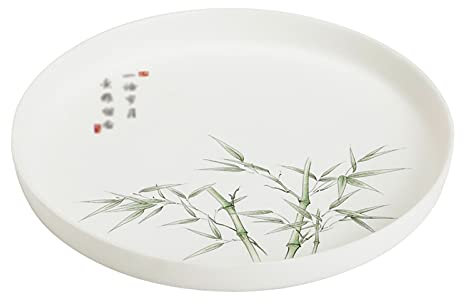 Vassoi da Portata/Vassoi di Servizio Vassoio decorativo for caffè Prima colazione cena moderna vassoio da portata del serving in ceramica vassoio da tè rotondo for soggiorno Decorazione del bagno Vass